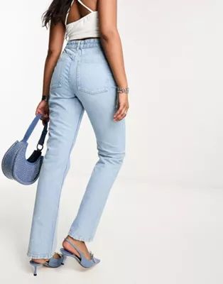 ASOS DESIGN 90's straight jeans in light blue | ASOS (Global)