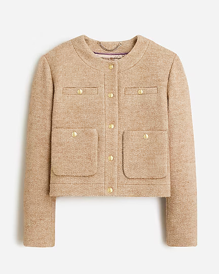 Collection cropped lady jacket in Italian wool-blend bouclé | J. Crew US