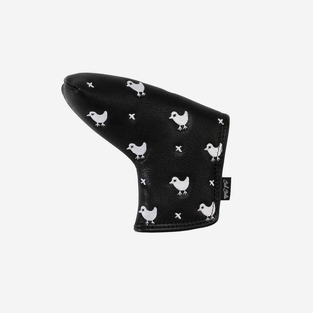 Tossed Logo Blade Putter Headcover - Black | Bad Birdie