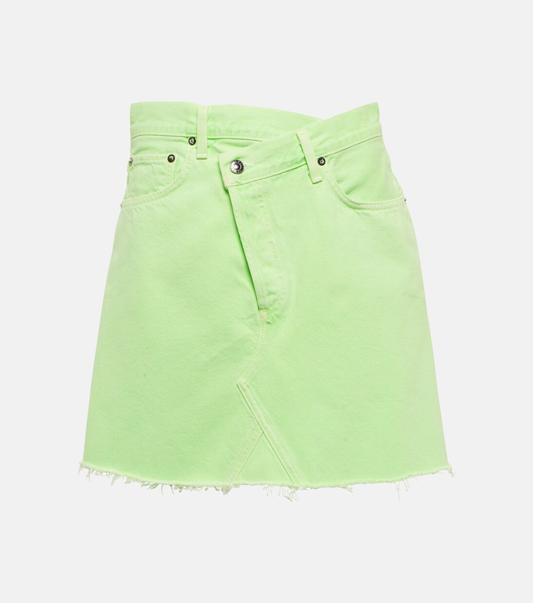 Criss-Cross high-rise denim miniskirt | Mytheresa (US/CA)