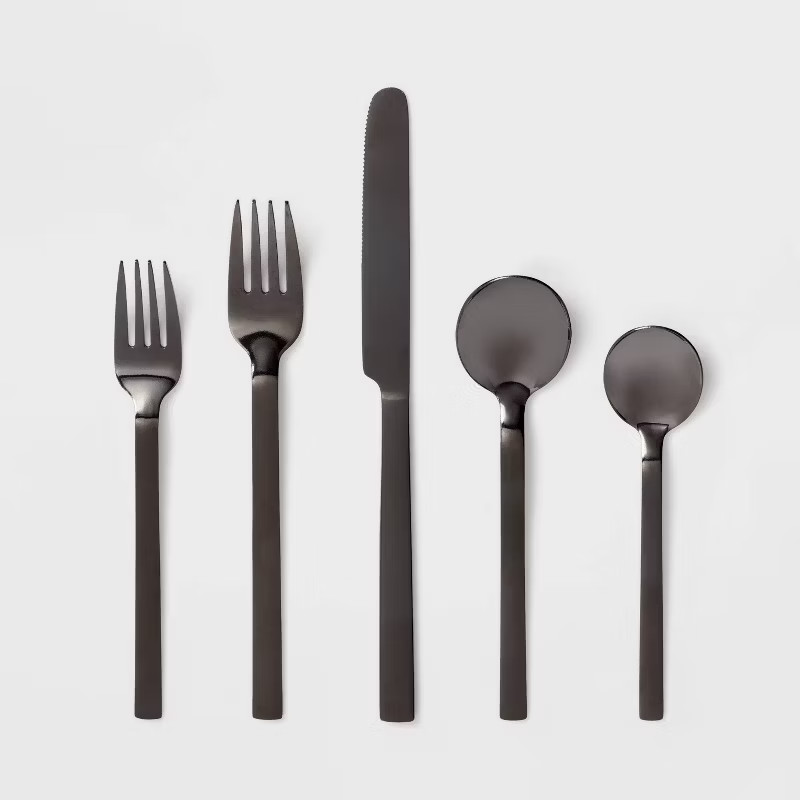 20pc Flatware Set Black - Room Essentials™ | Target