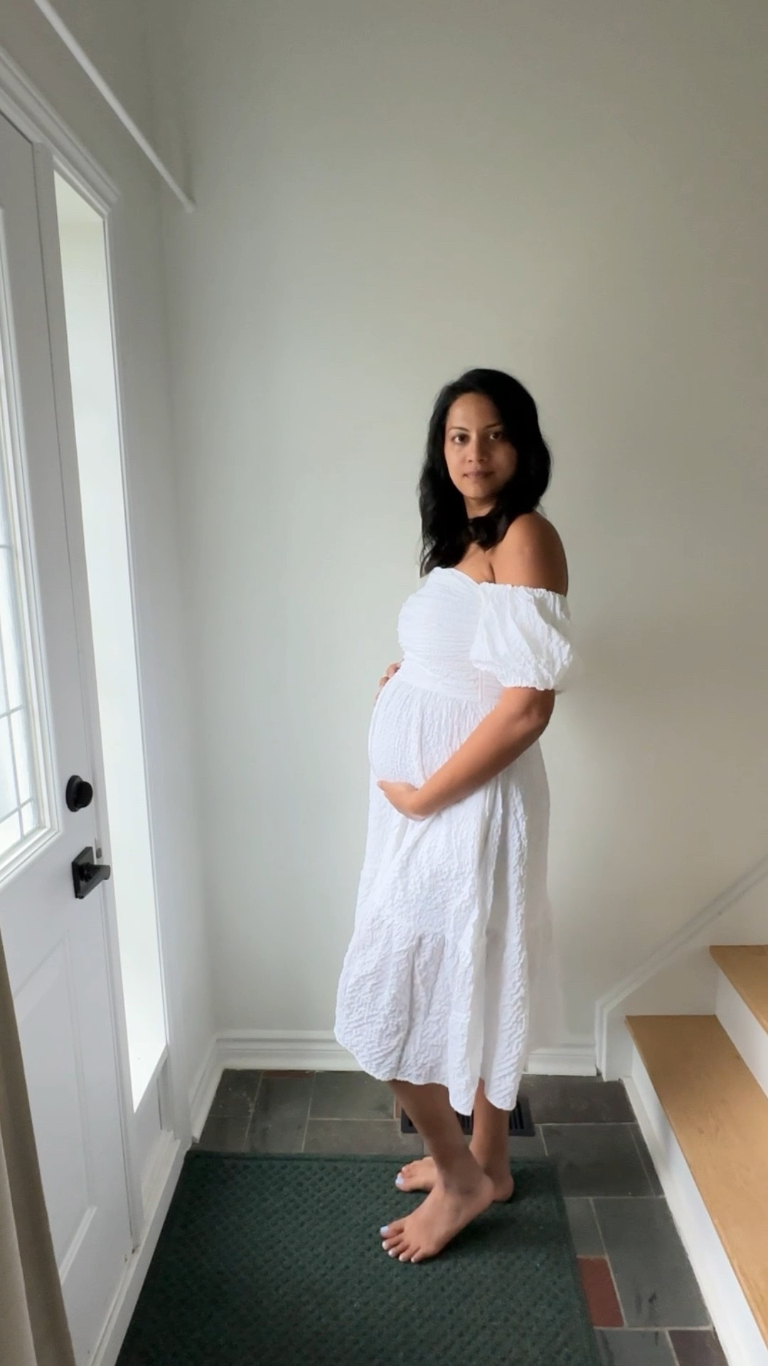 White spring non-maternity dress that’s very bump friendly at 24 weeks!

#LTKmidsize #LTKstyletip #LTKbump