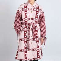 Damson Madder Dahlia Quilted Cotton Patchwork Coat - UK 8 | The Hut (UK)