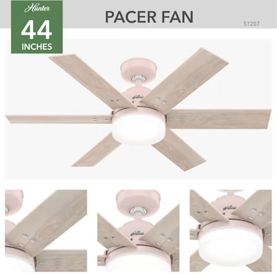 Pacer with LED Light 44 inch Ceiling Fan | Hunter Fan Company