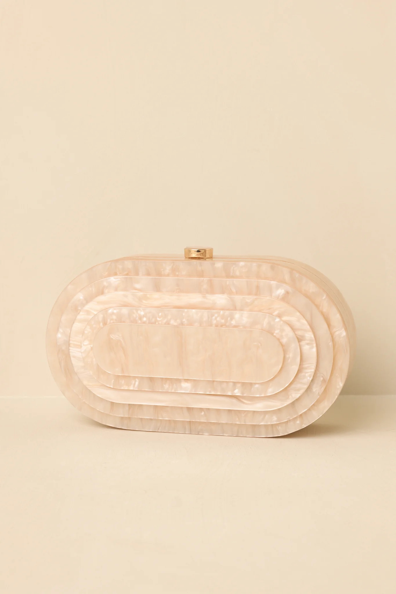 Save the Last Dance Beige Pearlescent Clutch | Red Dress