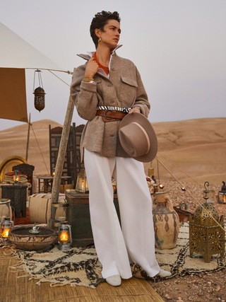 High-Rise Wide-Leg Pant with Elastic Sides | Banana Republic (US)