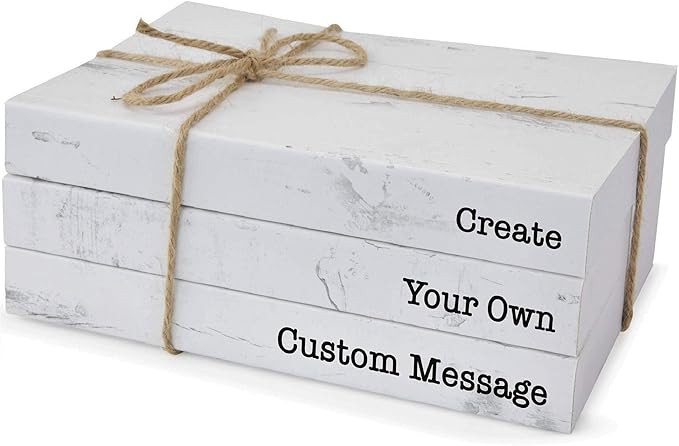 ZICOTO Beautiful Farmhouse Books for Coffee Table and Shelf Decor - 3 Decorative Books Incl. Auth... | Amazon (US)