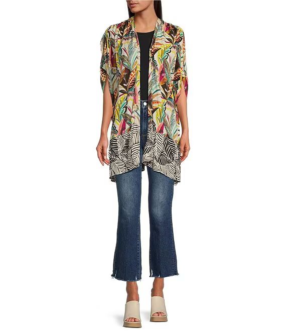 x Brooke Webb of KBStyled Harlow Palm Print Kimono | Dillard's