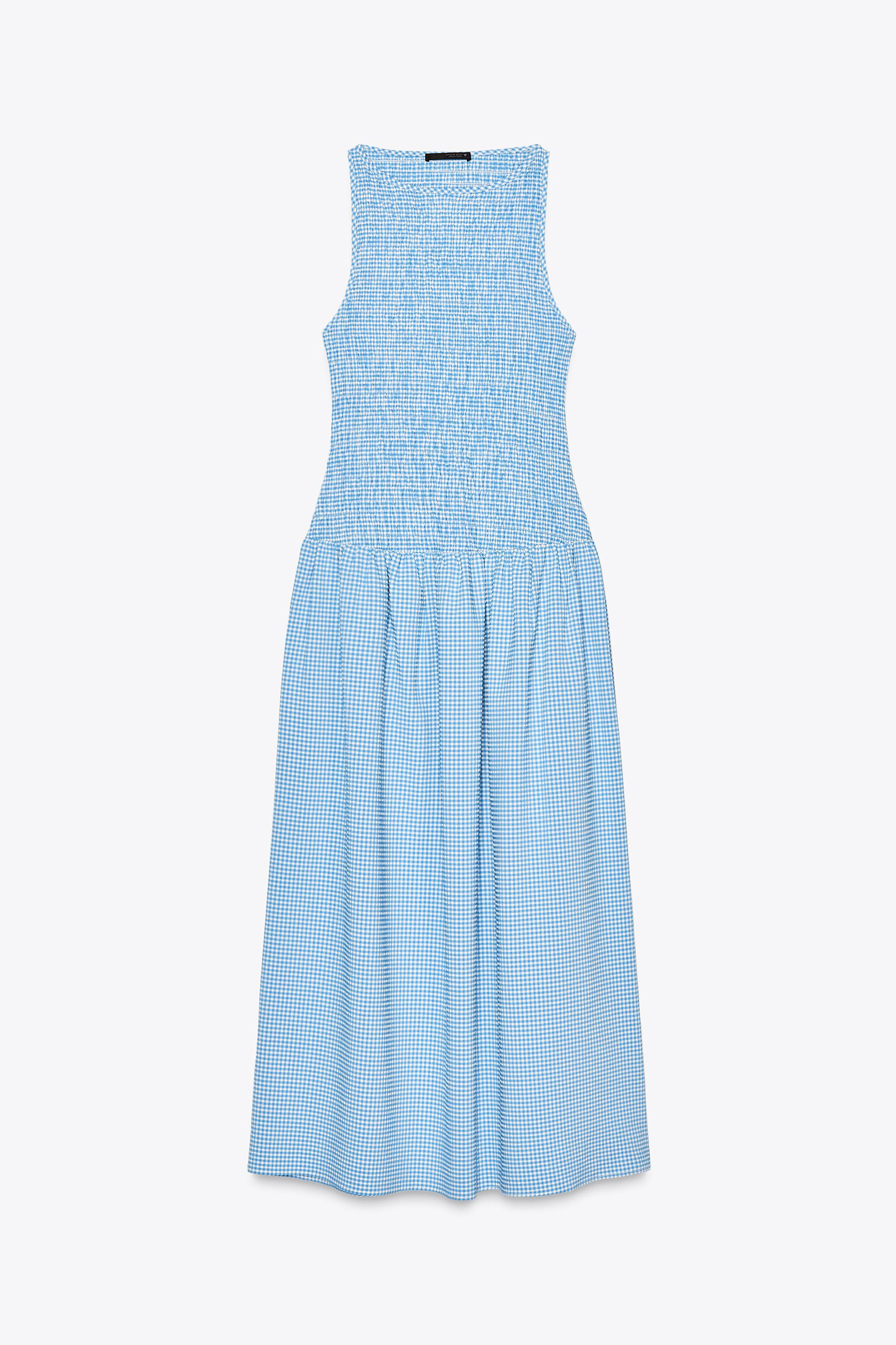GINGHAM MIDI DRESS | Zara US