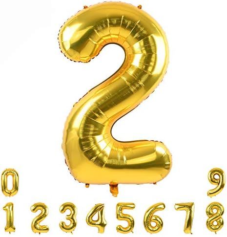 40 Inch Gold Large Numbers Balloon 0-9(Zero-Nine) Birthday Party Decorations,Foil Mylar Big Numbe... | Amazon (US)