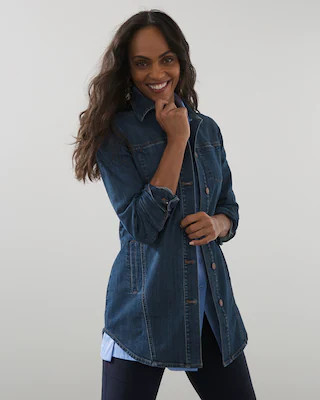 Elongated Denim Shacket | Chico's