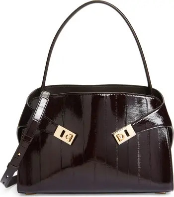 FERRAGAMO Small Hug Eelskin Leather Handbag | Nordstrom | Nordstrom