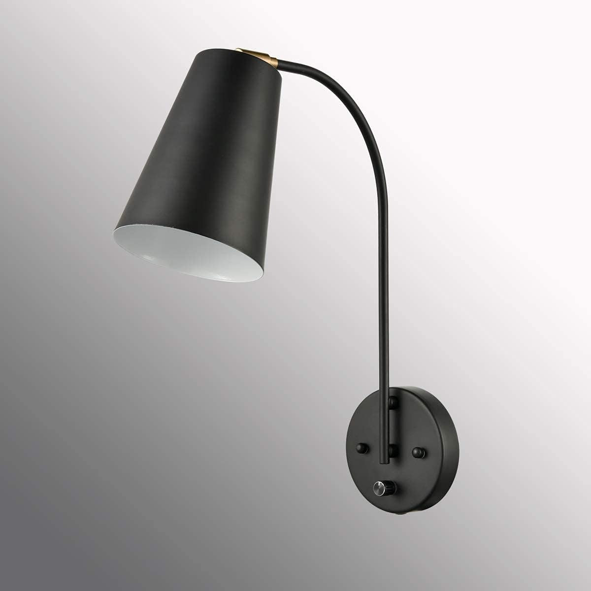 2-Pack Modern Plug in Wall Sconces Industrial Wall Lamps with Cord Swtich | Amazon (CA)