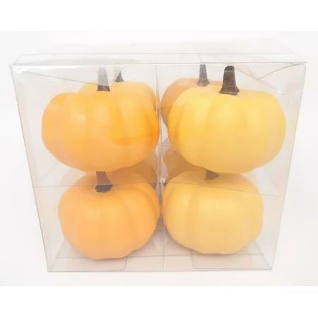 Hyde and EEK! Boutique Halloween Orange Painted Pumpkins Decorative Set - 8ct | Walmart (US)