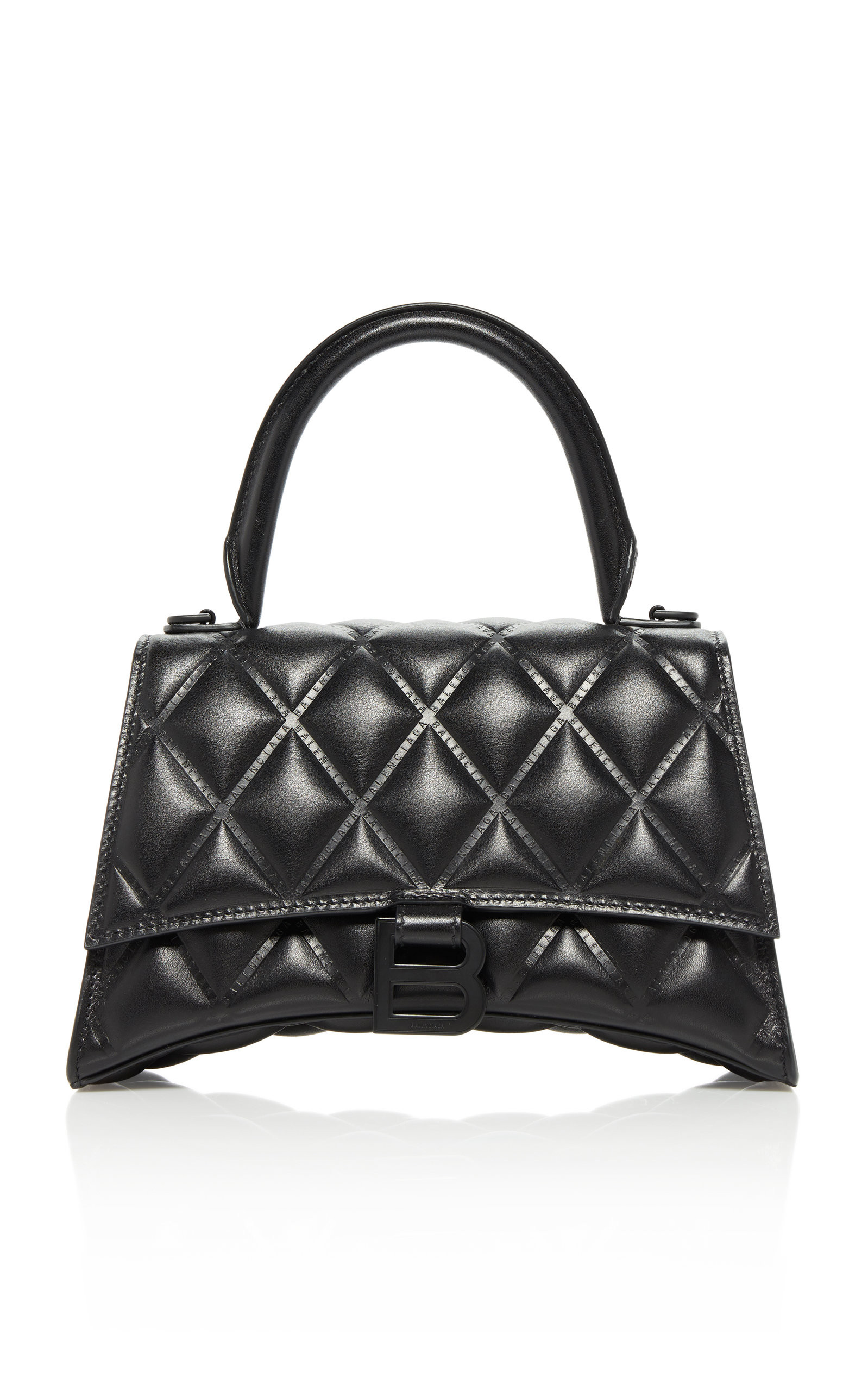 Balenciaga Hourglass Embellished Quilted-Leather Top Handle Bag | Moda Operandi Global