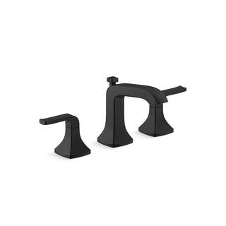 KOHLER Rubicon 8 in. Widespread 2-Handle Bathroom Faucet in Matte Black (Valve Included)-K-R76216... | The Home Depot