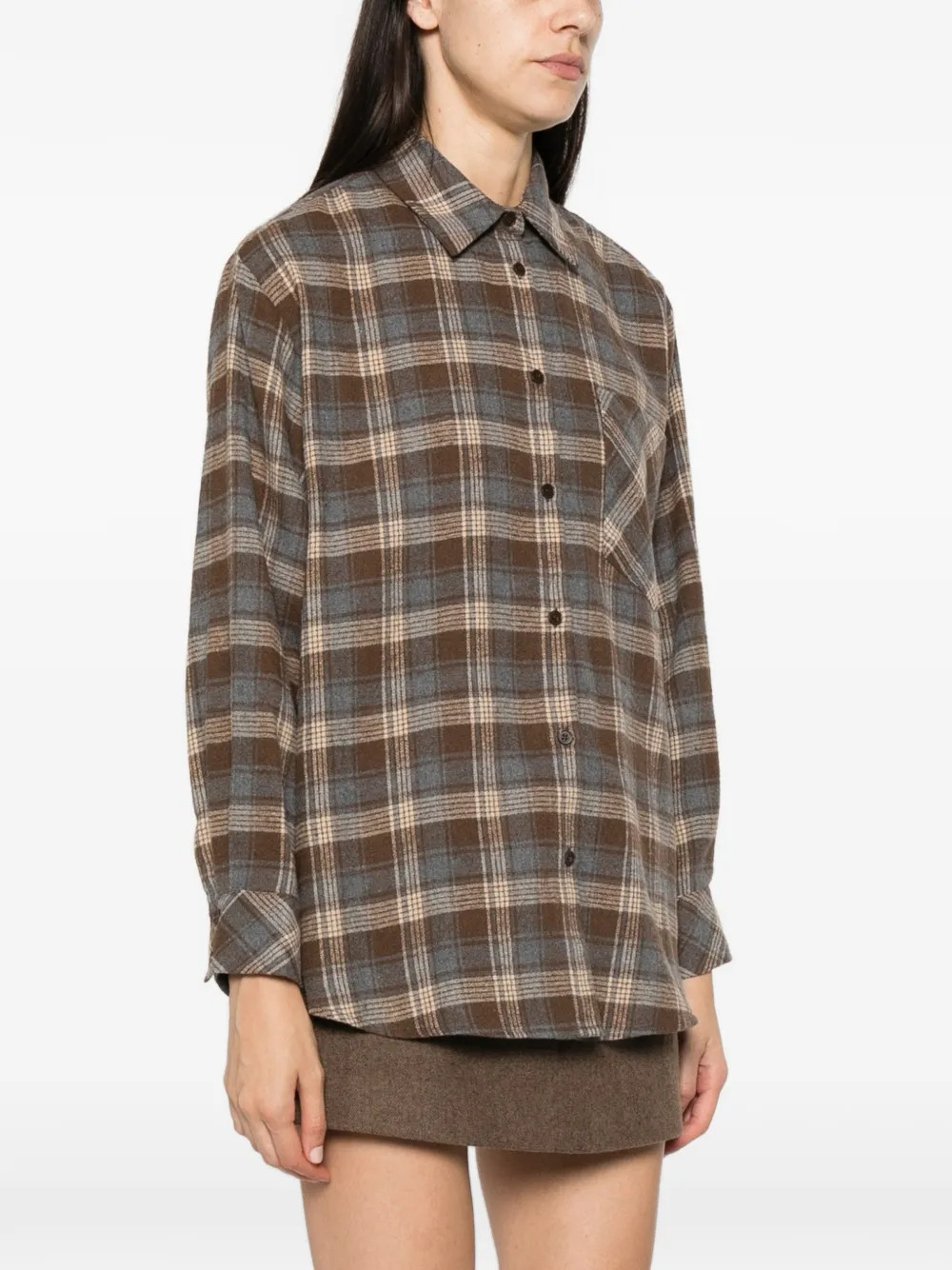 checked chest-pocket shirt | Farfetch Global