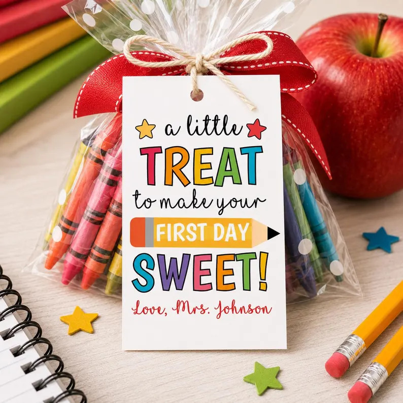 1st Day of School Treat Gift Tag for Teachers, Back to School Gift Tags from Teacher, ,Student We... | Etsy (Global)