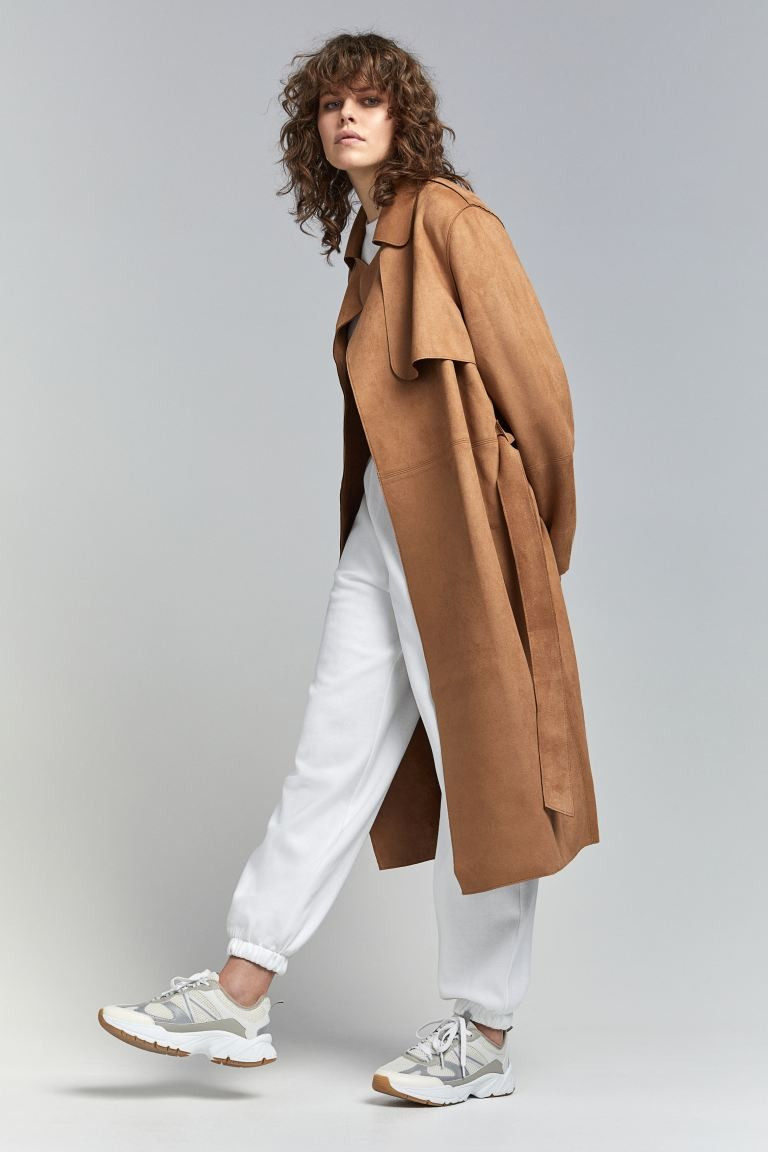 Imitation suede trenchcoat | H&M (UK, MY, IN, SG, PH, TW, HK)