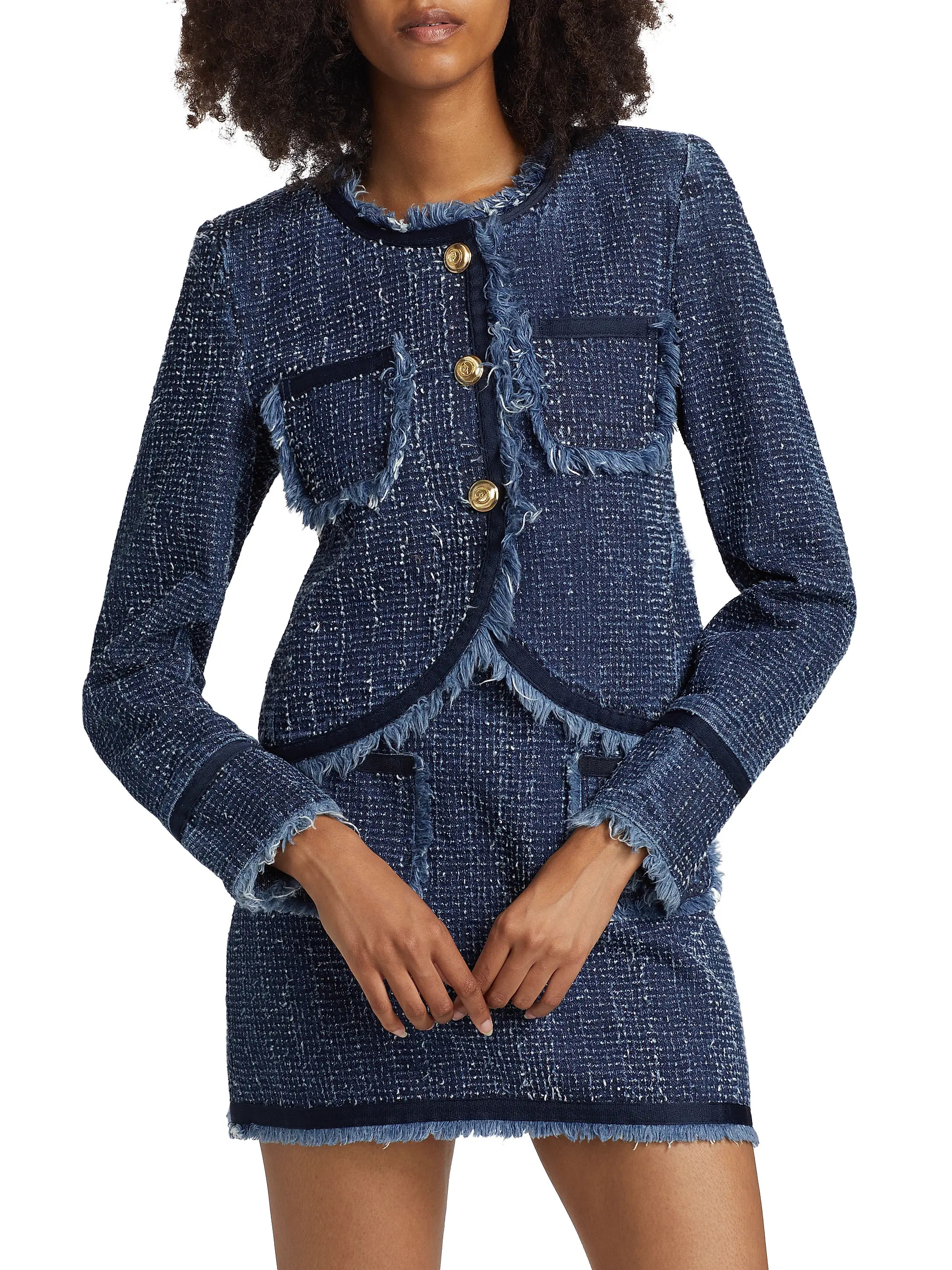 Denim Bouclé Tailored Jacket | Saks Fifth Avenue