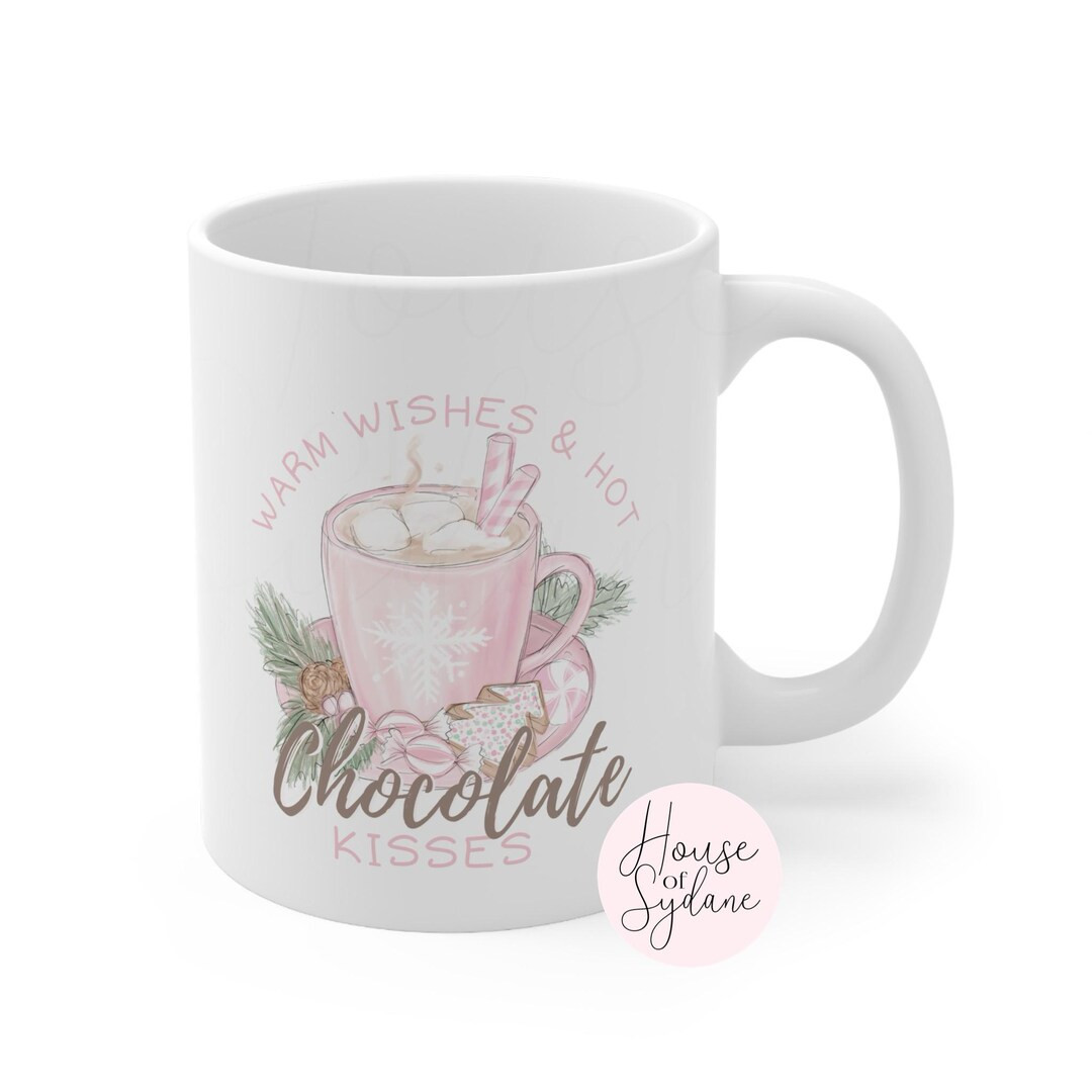 Chocolate Kisses Mug: Christmas Holiday Hot Chocolate Bar Decor - Etsy UK | Etsy (US)