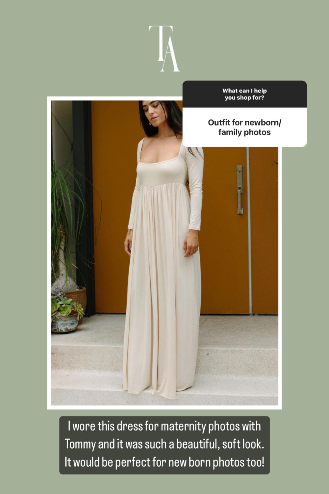 Perfect maternity or newborn photos dress. 

#LTKfamily #LTKSeasonal #LTKbump