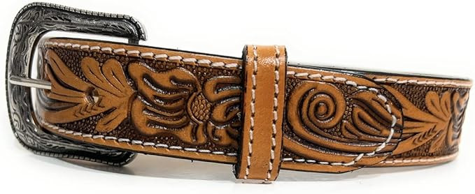 Kids Baby Toddler Western Leather Belt Boys Girls Tulip Decorated Heavy Duty Cowboy Rodeo Belt. | Amazon (US)
