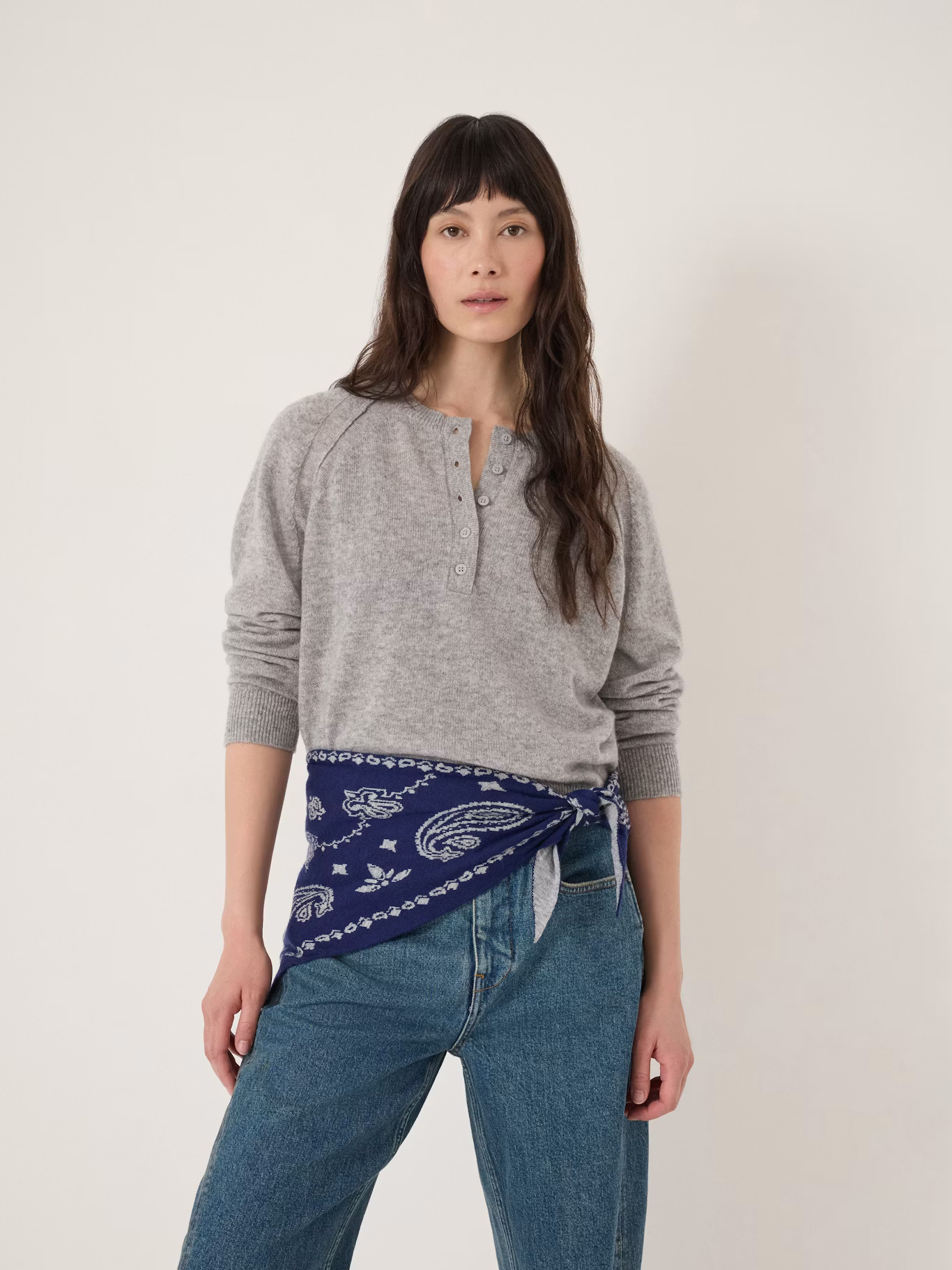 Paisley Triangle Scarf | Bright Blue | Hush UK