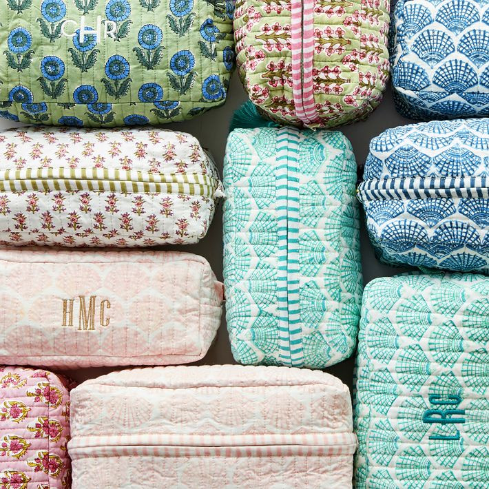 Block Print Travel Pouch Set | Mark and Graham