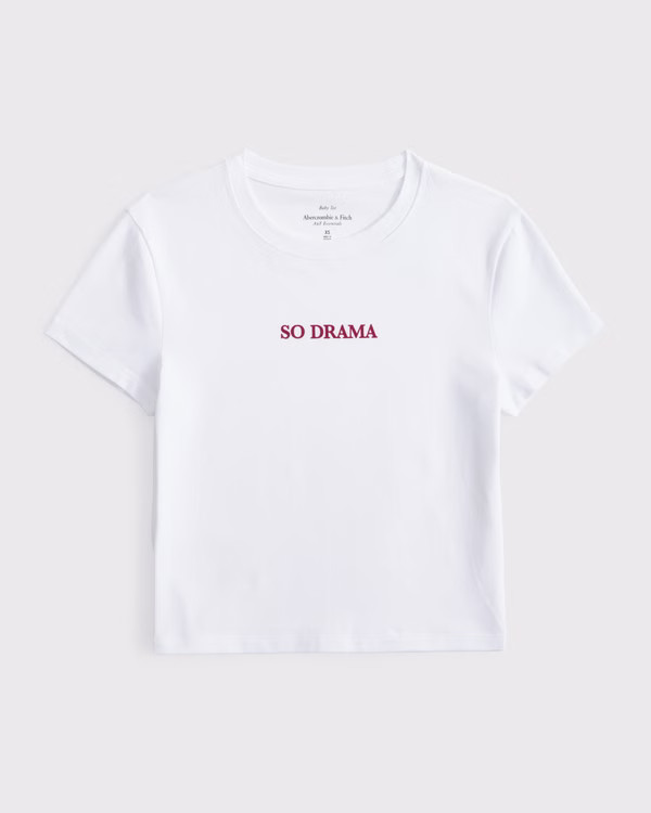So Drama Graphic Baby Tee | Abercrombie & Fitch (US)