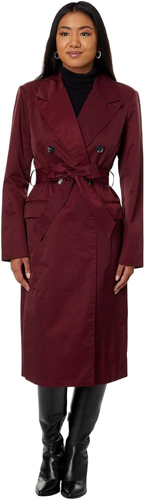 Avec Les Filles Stretch Cotton Belted Trench Coat | Amazon (US)