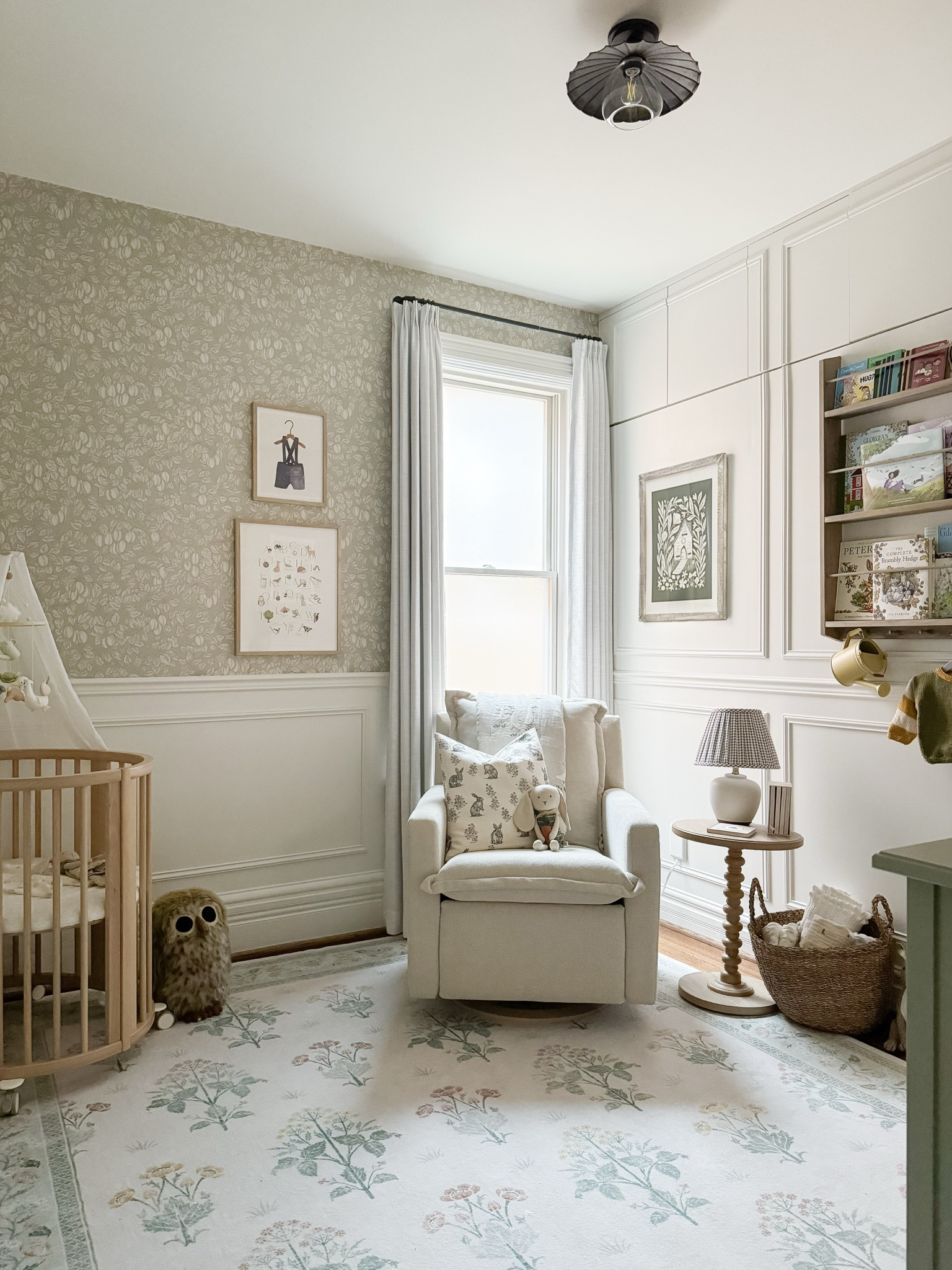 Our gender neutral nursery with sage wallpaper, stokke crib, English countryside garden vibes with woodlands creatures 

#LTKBump #LTKStyleTip #LTKBaby