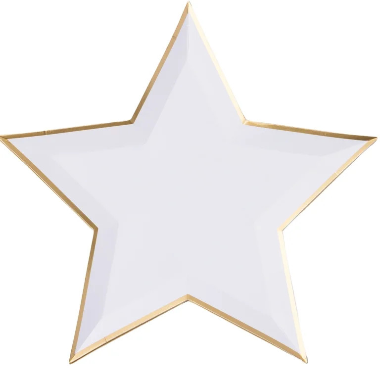 Bonjour F\u00eate White Star Paper Dinner Plates, Disposable Party Supplies, 8 Count, 11 Inch, Ne... | Walmart (US)