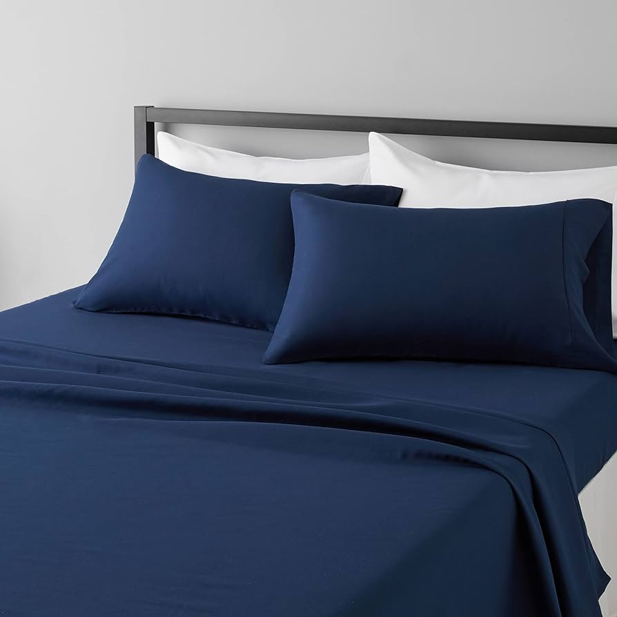 Amazon Basics Lightweight Super Soft Easy Care Microfiber 4 Piece Bed Sheet Set with 14-Inch Deep... | Amazon (US)