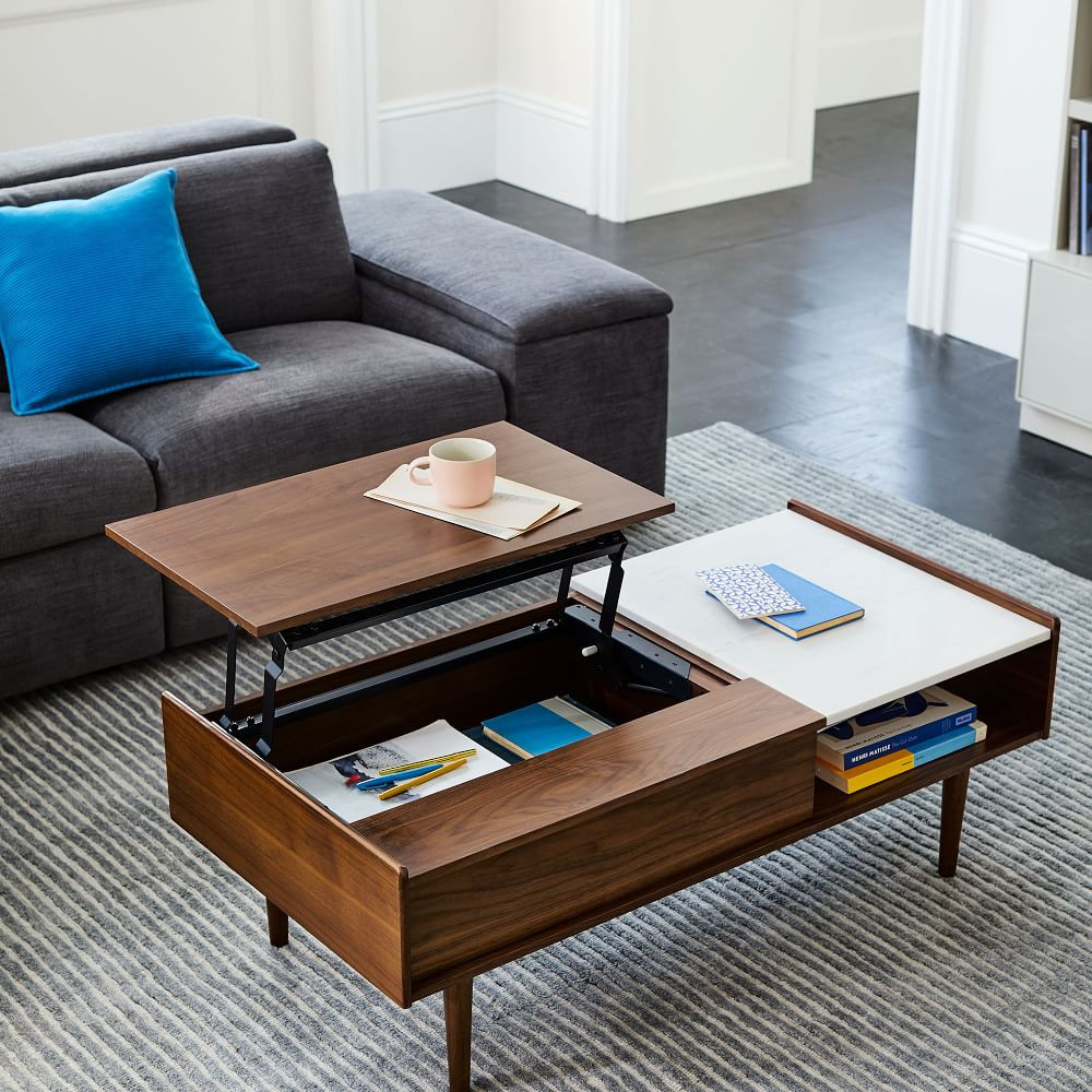 Mid-Century Pop-Up Storage Coffee Table | West Elm (US)