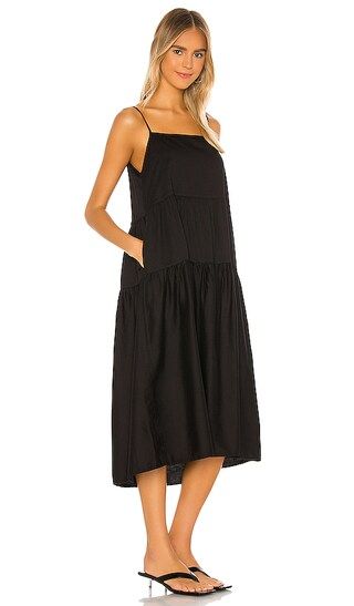 Cotton Tiered Dress in Black | Revolve Clothing (Global)