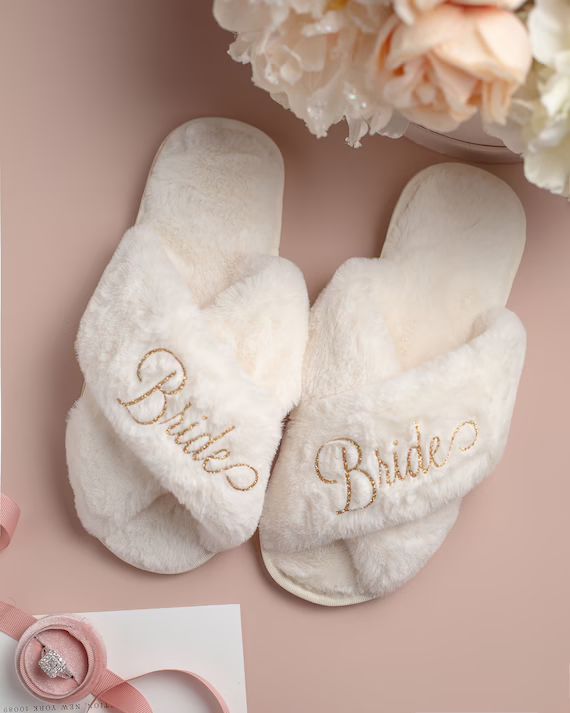 Personalized Bridal Slipper Bridesmaid Gifts Bridal Shower | Etsy | Etsy (US)