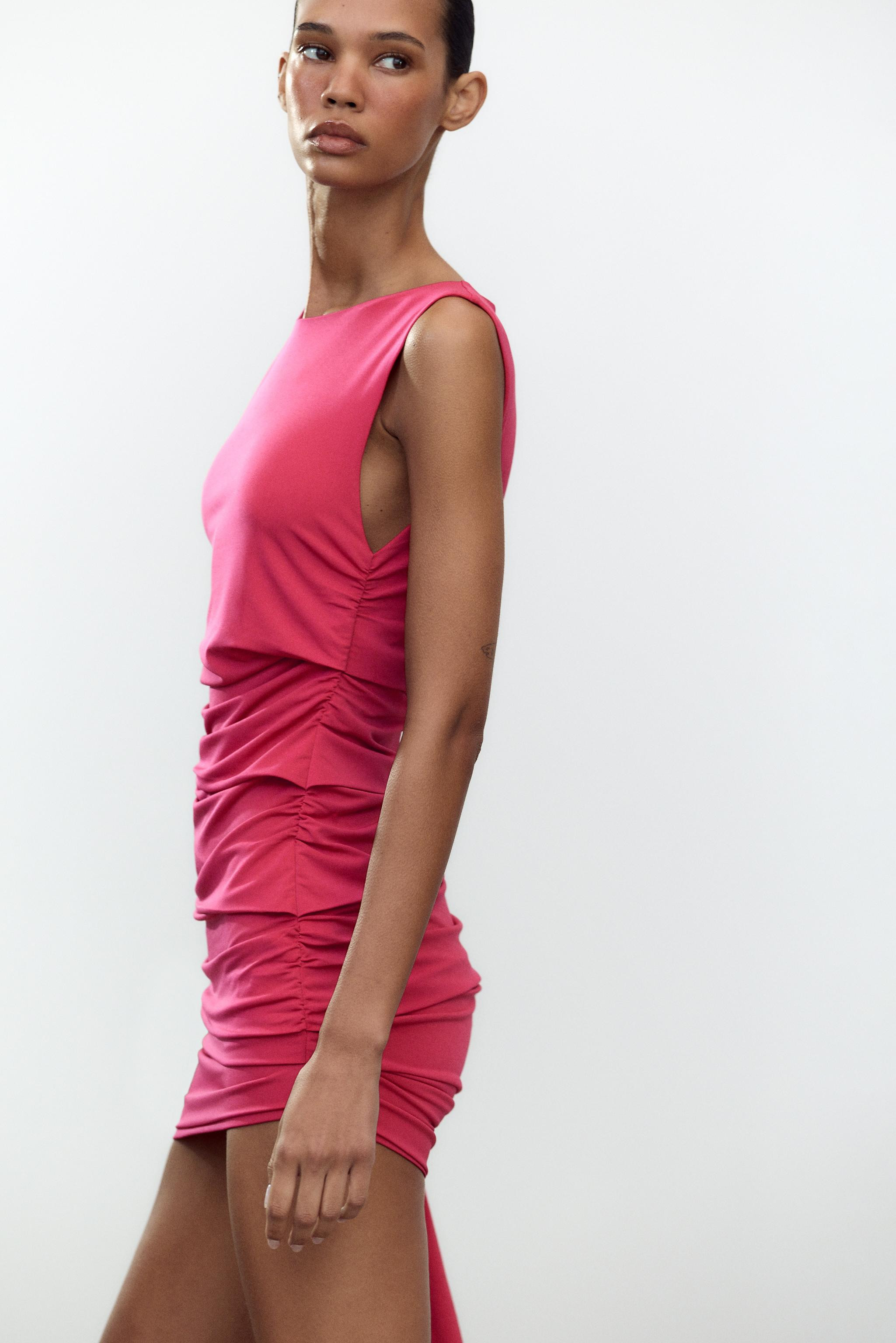 DRESS WITH GATHERING | Zara UK