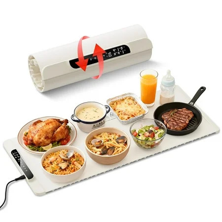 Electric Warming Tray, 35.4"x15" Warming Mat for Food, Extra Large Portable Food Warmers Mat for Buffets Parties,Fast Heating, White | Walmart (US)