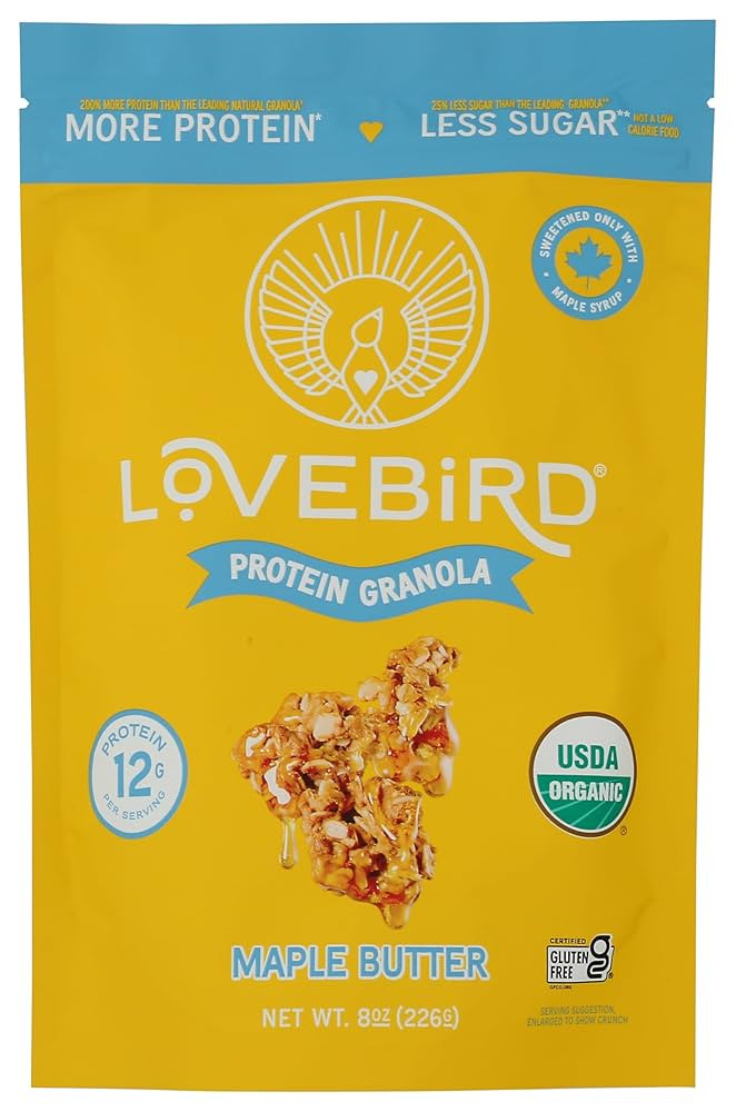 Lovebird Organic Maple Protein Granola, 8 OZ | Amazon (US)