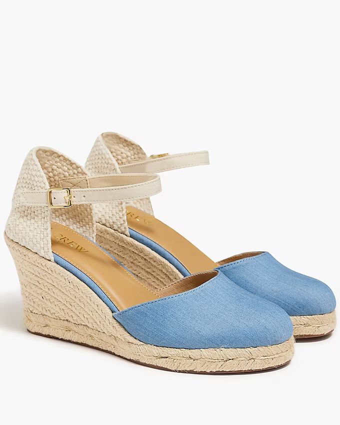 Ankle-strap espadrille wedges | J.Crew Factory