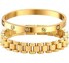 MPRAINBOW Personalized Women Thick Link Bracelet - Love Quote Name ID Engraved Link Bracelet,Adju... | Amazon (US)