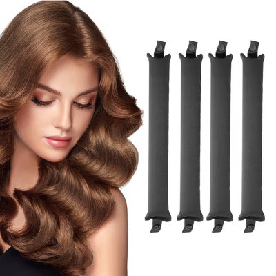 Unique Bargains Heatless Hair Curler Black 4Pcs | Target