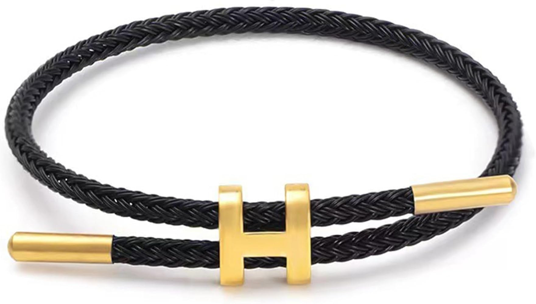 Adjustable Wire Bracelet- Letter Shaped Buckle Design Titanium Steel Waterproof Bracelets Rope, H... | Amazon (US)