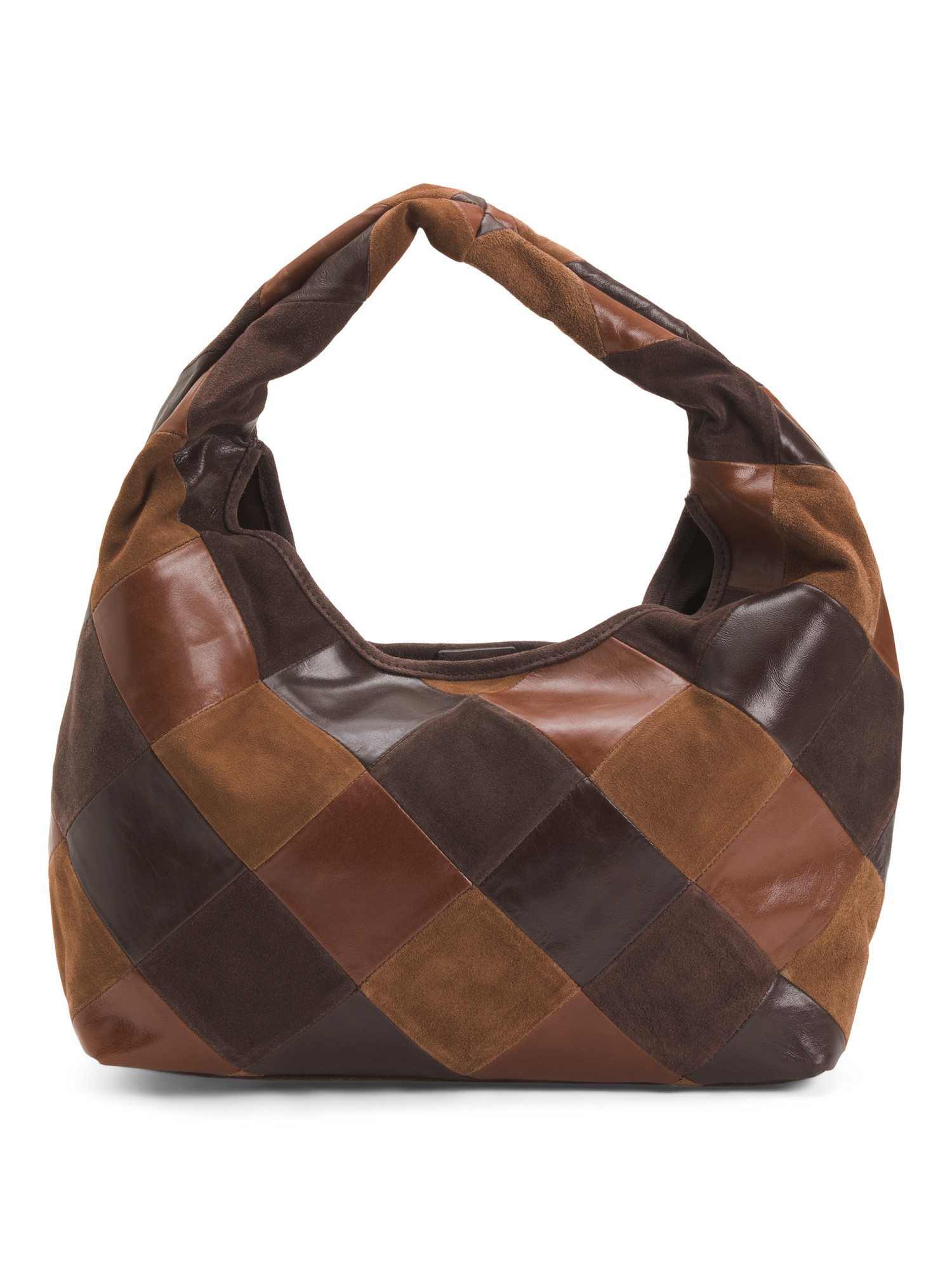 Leather Patchwork Hobo | TJ Maxx