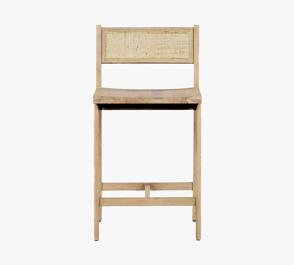 Ashbury Cane Counter Stool, Natural | Pottery Barn (US)