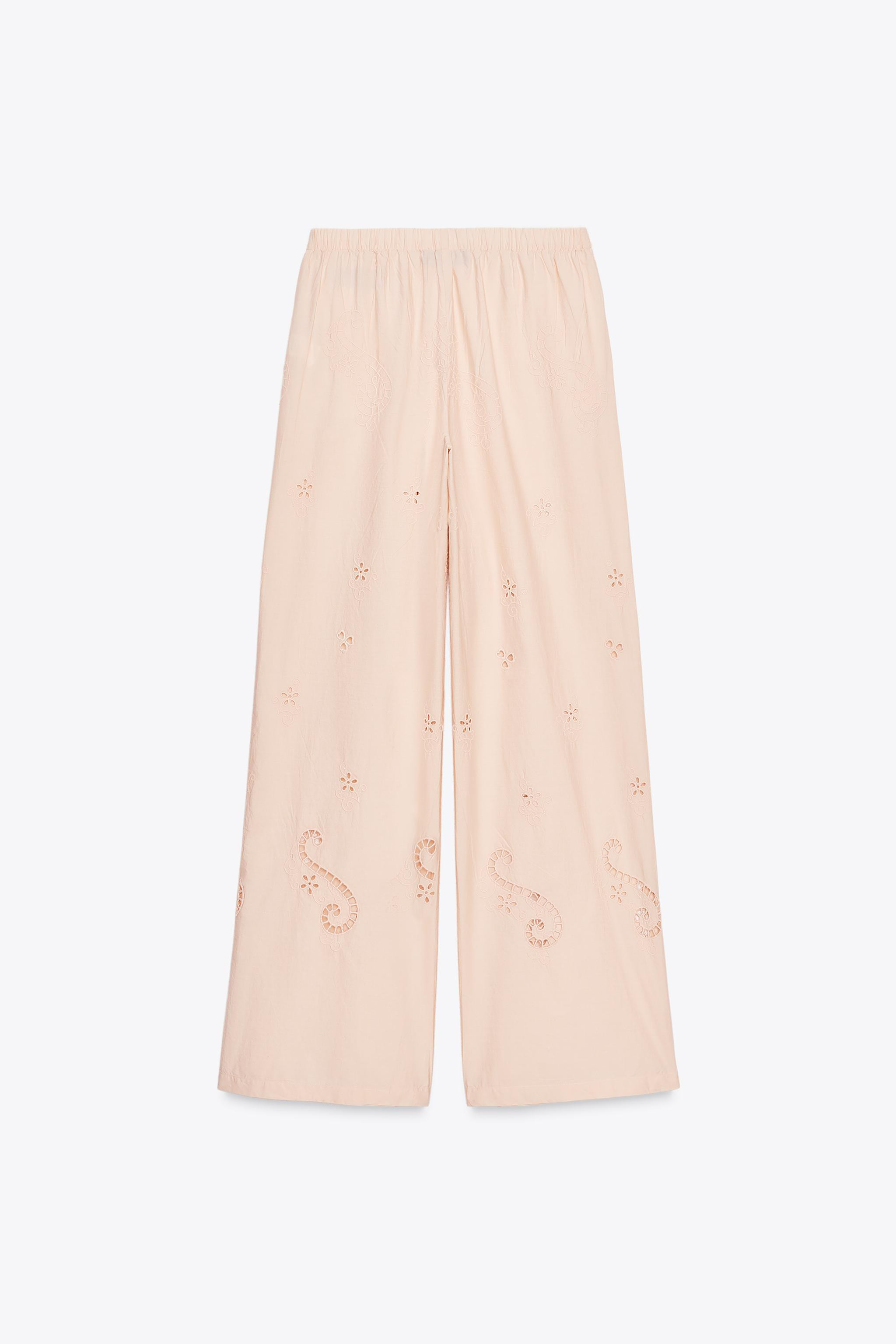 EMBROIDERED PYJAMA TROUSERS | Zara UK