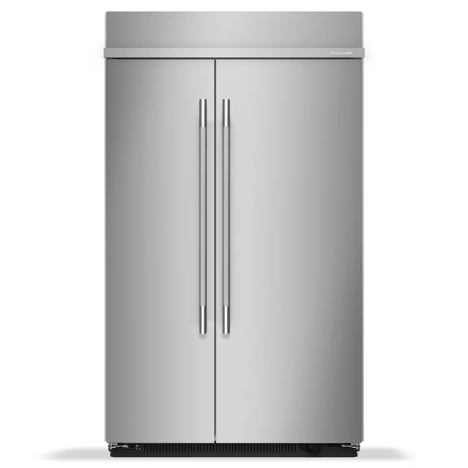 KitchenAid - 48 in. Wide 30 cu. ft. Built-In Side-by-Side Refrigerator with Platinum Interior - Stainless Steel | Best Buy U.S.