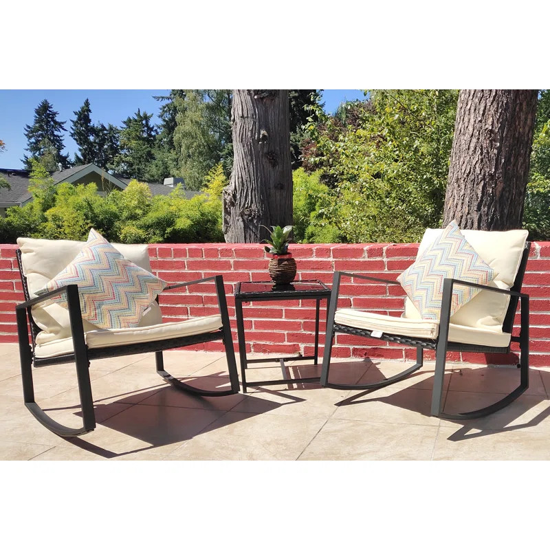 Bickel Metal 2 - Person Seating Group with Cushions | Wayfair North America