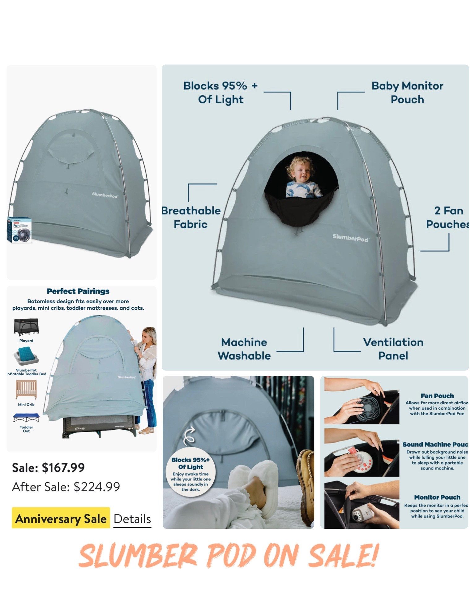 If you buy one thing from the Nordstrom sale I would get this! Truly the best invention for traveling with young kids (ideally 4 and under)! We have 2 of these we love them so much, and used them simultaneously when we traveled! 

You set it up over a pack n play, it has a net on top, on the under side, where you can place your baby monitor camera and a fan/sound machine, and it creates a dark cozy space for baby to sleep during any trip! So so perfect for when you stay in a hotel and everyone sleeps in the same room. Babies have their own space and mom and dad actually get sleep! 💯 This is a great price too! The cheapest I’ve ever seen before!

#LTKmomlife #LTKBump #LTKKids